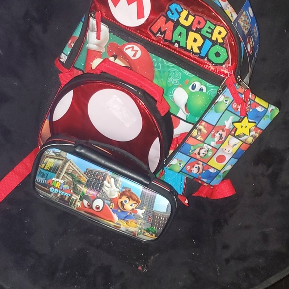 Super mario 5 piece backpack set - Picture 7 of 7